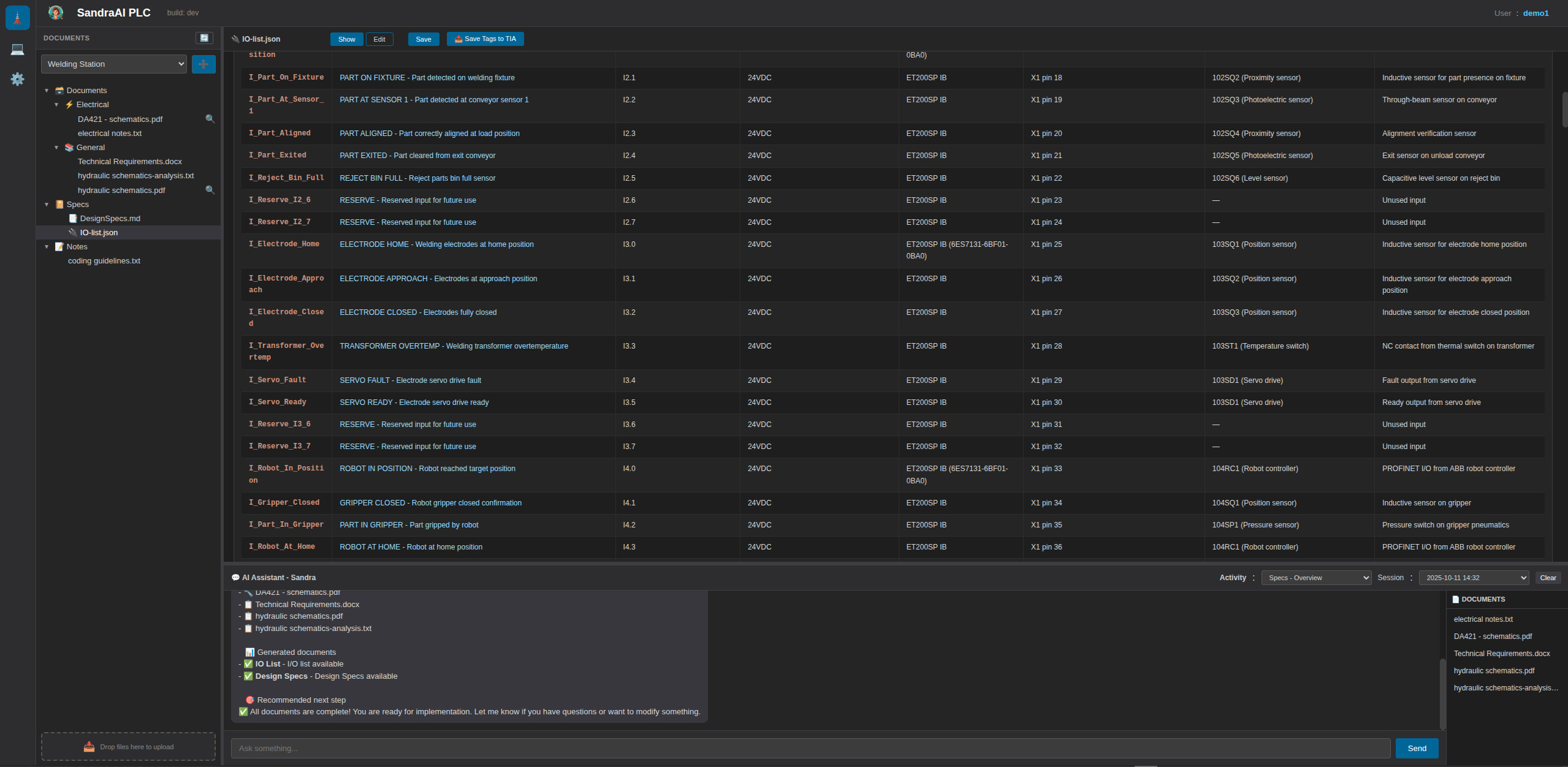 Specification example 1